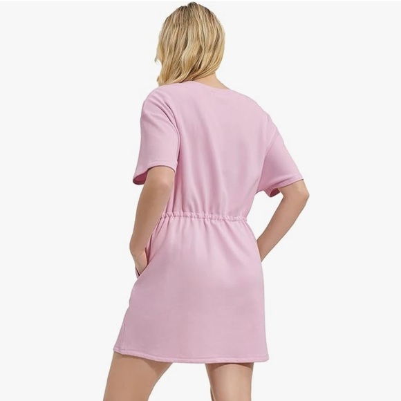 UGG Anisha Dusty Lilac Pink Cotton Crewneck Terry Cloth Sweatshirt Dress NWT - Picture 5 of 15